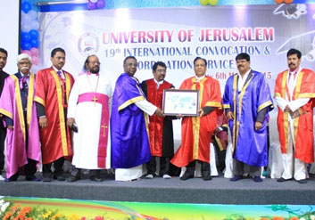 Chevalier Dr. V. G. Santhosam, Chairman - VGP Group was awarded Life Time Achievement Award by UJ