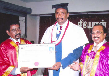 Rev. Dr. Arthur Sellaraja ZION CATHEDRAL CHURCH was awarded Doctorate Degree by University of Jerusalem