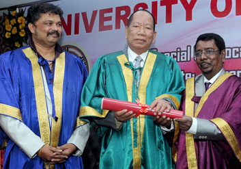 Dr. H. T. Sangliana was awarded Doctorate Degree by University of Jerusalem